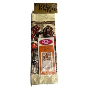 Vtg Impressions 1992 Calendar Tea Towel Hanging 16"x25"